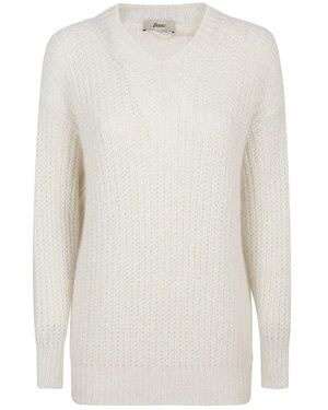 Herno V-Neck Knitwear - Blanc