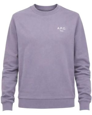 A.P.C. Hoodies & Sweatvesten ,Paars ,Rue Madame Lavande Sweatshirt