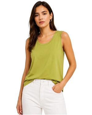 Dixie Tops ,Groen ,Dameshemd Met Ronde Hals