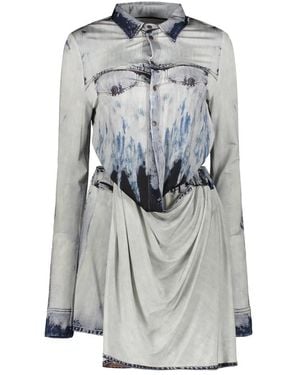 DIESEL Zweiteiliges Kleid Im Denim-Look Mit Rock - Grau