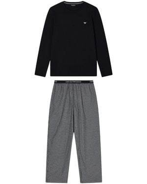 Emporio Armani Schwarzes Unterwäscheset Mit Jacquardmuster