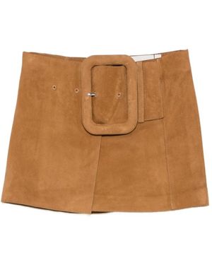Ami Paris Leather Skirts - Marrón