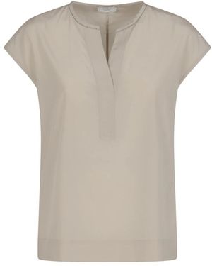 Peserico Seiden Stretch Crepe De Chine Top - Natur