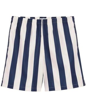 Ami Paris Badmode ,Veelkleurig ,Polyester Long Stripes Swimsuit - Blauw