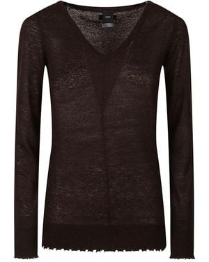 Pinko Oporto V-Hals Trui - Zwart