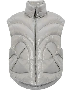 Khrisjoy Glanzende Zilver Puffer Donsjas - Grijs