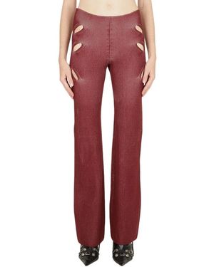 Dion Lee Gebreide Broek Met Uitsparingen - Rood