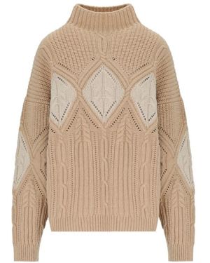 Twinset Crater Turtleneck Jumper - Naturel