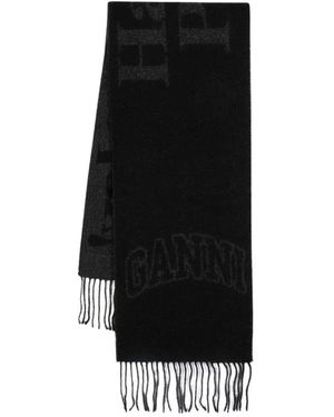 Ganni Winter Scarves - Negro