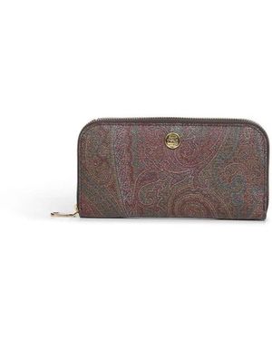 Etro Zip-Around Geldbörse - Grau