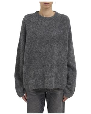 Soft Goat Brushed Alpaca Crewneck - Grijs