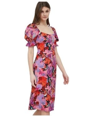 Paul Smith Jurk Met Ballonmouwen En Bloemenprint - Rood