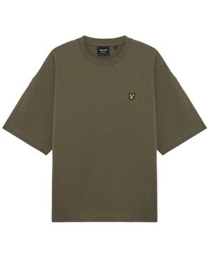 Lyle & Scott Tops ,Groen ,Katoen T-Shirt