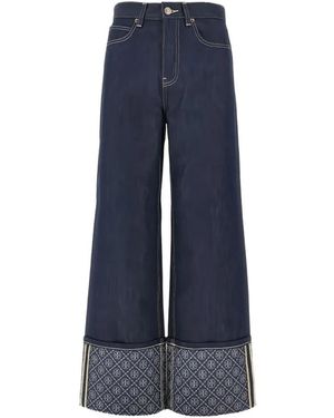 Tory Burch Wide Jeans - Blauw