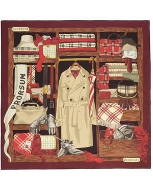 Burberry Silky Scarves - Rojo
