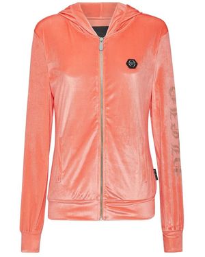Philipp Plein Hooded Sweatshirt Gothic Plein - Roze