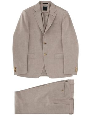 ZEGNA Single Breasted Suits - Grey