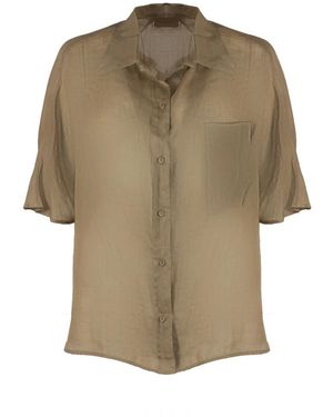 Fisico Oversized Ramie Blouse - Naturel