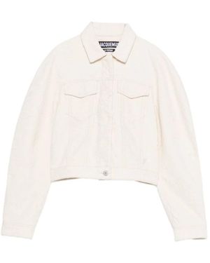 Jacquemus Off- Denim Klassieke Kraag Jas - Wit