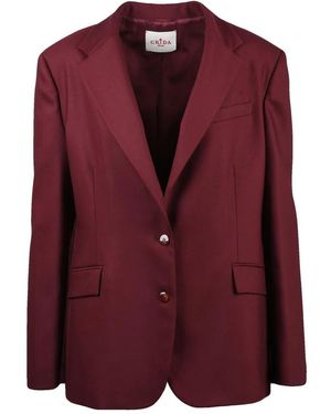 Crida Milano Jassen ,Rood ,Wol Giacca Stondata