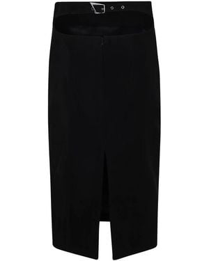 Mugler Rokken ,Zwart ,Midi Kokerrok