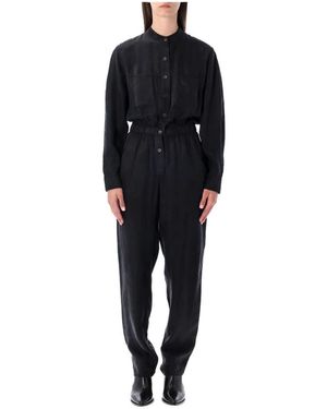 Isabel Marant Zwarte Geknoopte Jumpsuit Stijlvolle Buitenkleding