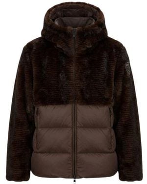 Blauer Steppjacke - Schwarz