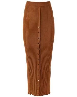 Rabanne Rokken ,Bruin ,Bruine Maxi Gebreide Rok
