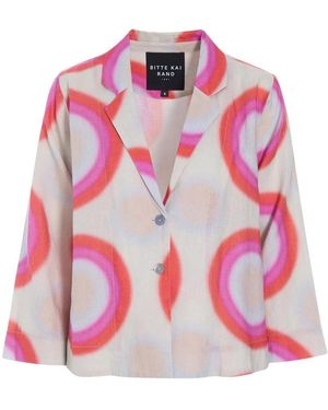 Bitte Kai Rand Overhemden ,Veelkleurig ,Linnen Lazy Linen Jacket - Roze