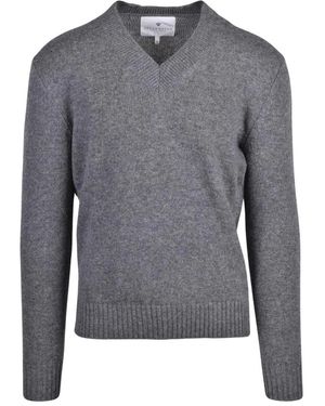 Seven Gauge Pullover Mit V-Ausschnitt - Grau