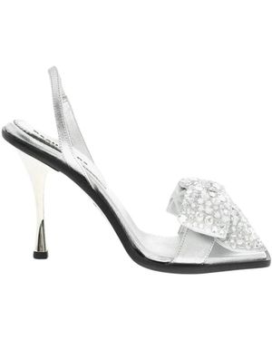 DSquared² Rhinestone Stiletto Sandalen - Wit