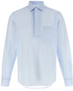 ZEGNA 3 Knoopjes Overhemd - Blauw