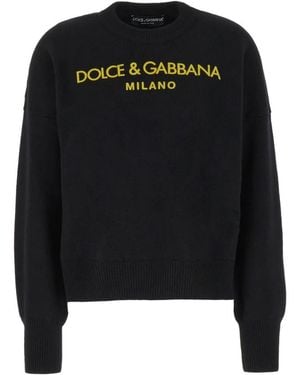 Dolce & Gabbana Round-Neck Knitwear - Black