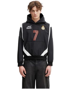 Rhude Lago Voetbalshirt Hoodie - Zwart