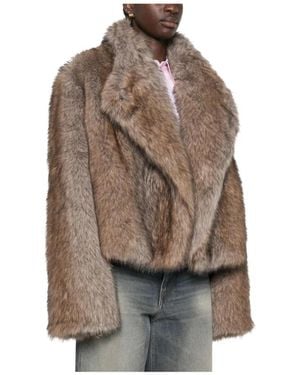 BB COUTURE Faux Fur & Shearling Jackets - Marrón