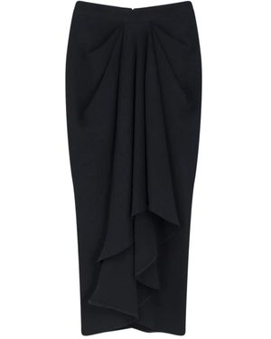 Givenchy Drapierter Midirock Aus Crêpe Cady - Schwarz