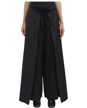 Andrea Ya'aqov Wide Trousers - Black