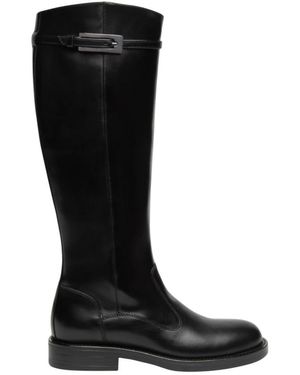 Nero Giardini Schoenen ,Zwart ,Leer High Boots