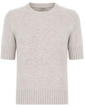 Kangra Rundhals-Strickware - Grau