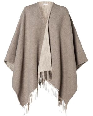 Fendi Accessoires ,Wol Poncho - Bruin