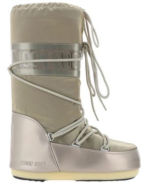 Moon Boot Schoenen ,Grijs ,Satijn Icon Glance Satijn Snowboots