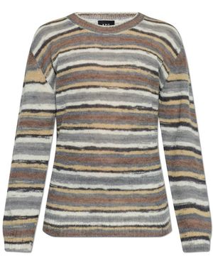 A.P.C. Truien & Vesten ,Veelkleurig ,Wol Trui Met Streepjespatroon - Grijs