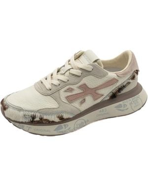 Premiata Schoenen ,Leer Lauryn Sneaker - Naturel