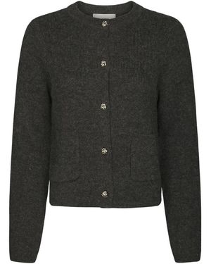 Neo Noir Gebreide Cardigan - Zwart
