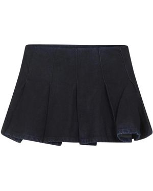 DIESEL Denim-Minirock Mit Falten - Blau