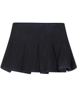 DIESEL Denim Plissé Minirok - Blauw