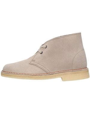 Clarks Wildleder Desert Boots Für Damen - Natur