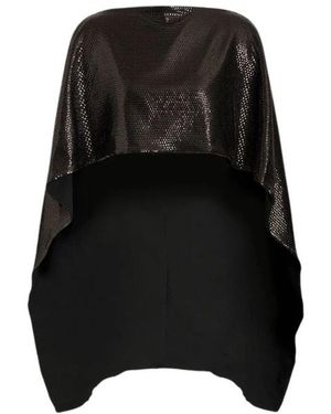 Alberta Ferretti Pailletten-Umhang - Schwarz