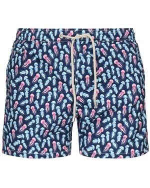 Mc2 Saint Barth Zeekleding Met Verstelbaar Trekkoord - Blauw