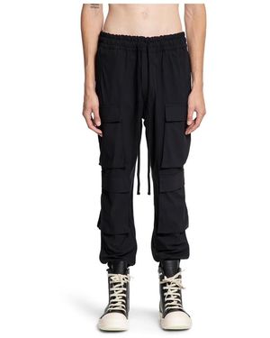 Thom Krom Zwarte Stretch Nylon Cargo Sweatpants
